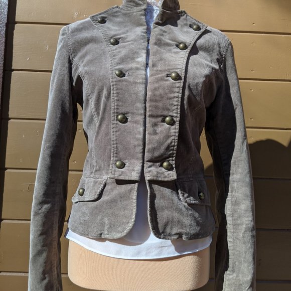H&M Corduroy Military Steampunk inspired Jacket - Picture 1 of 11